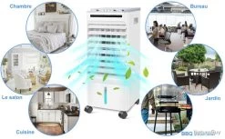 Climatiseur Mobile Silencieux 4 En 1 Refroidisseur D'Air Ventilateur Purificateur Humidificateur 9 Climatiseur Mobile Silencieux 4 En 1 Refroidisseur D'Air Ventilateur Purificateur Humidificateur -Des outils pour votre vie. 00004 Climatiseur Mobile Silencieux 4 en 1 Refroidisseur D Air Ventilateur Purificateur Humidificateur