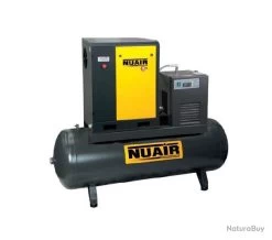 Compresseur à Air Sur Réservoir 4CV 3kW Triphasé 200L 8 Bar Avec Sécheur D'air MERCURY MECH 3/08/200