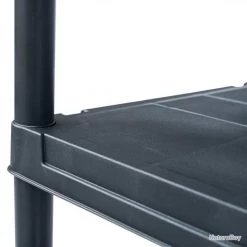 Étagère De Rangement Noir 100 Kg 60x30x138 Cm Plastique 45673 -Des outils pour votre vie. 00004 Etagere de rangement Noir 100 kg 60x30x138 cm Plastique