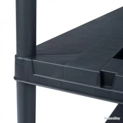 Étagère De Rangement Noir 220 Kg 90x40x138 Cm Plastique 45679 -Des outils pour votre vie. 00004 Etagere de rangement Noir 220 kg 90x40x138 cm Plastique
