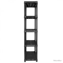 Étagère De Rangement à 5 Niveaux Noir 183x45,7x185 Cm Plastique 3059854 -Des outils pour votre vie. 00004 Etagere de rangement a 5 niveaux Noir 183x45 7x185 cm Plastique