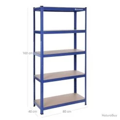 Étagère De Rangement Charge Lourde En Acier Résistant Clipsable 4 Niveaux Tablette En MDF 160 X 80 7 Étagère De Rangement Charge Lourde En Acier Résistant Clipsable 4 Niveaux Tablette En MDF 160 X 80 -Des outils pour votre vie. 00004 Etagere de rangement charge lourde en acier resistant clipsable 4 niveaux tablette en MDF 160 x 80