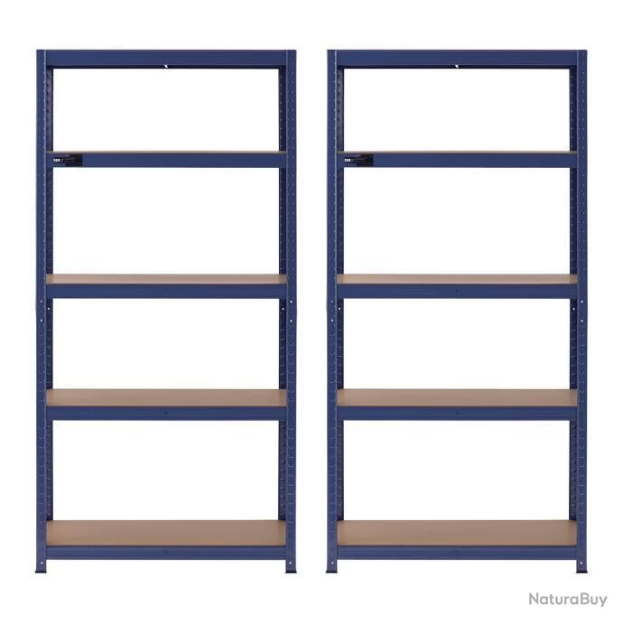 Lot De 2 étagères Charge Lourde étagère Métallique étagère D'atelier 90 X 40 X 180 Cm Supporte 5 X 4 Lot De 2 étagères Charge Lourde étagère Métallique étagère D'atelier 90 X 40 X 180 Cm Supporte 5 X – Image 4