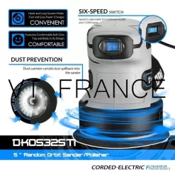 Ponceuse Orbitale PRO 320W, Modele: DKOS32STI -Des outils pour votre vie. 00004 Ponceuse Orbitale PRO 320W Modele DKOS32STI