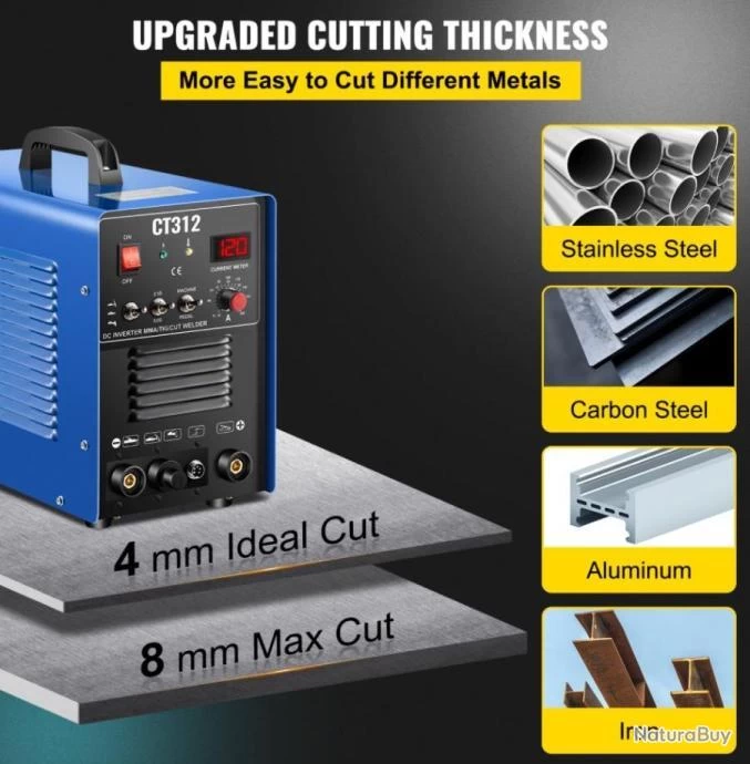 Poste à Souder Électronique TIG/MMA/Plasma Professionnelle 20-120 A 4 Poste à Souder Électronique TIG/MMA/Plasma Professionnelle 20-120 A – Image 4