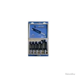 Coffret 5 Meches à Bouchonner Acier Queue 13 D.15/20/25/30/35 Leman