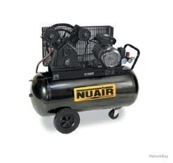 Compresseur à Air Bi-cylindre En V 3CV 2,2kW 230V Monophasé 90L Lubrifié VCF/100CM3 Nuair