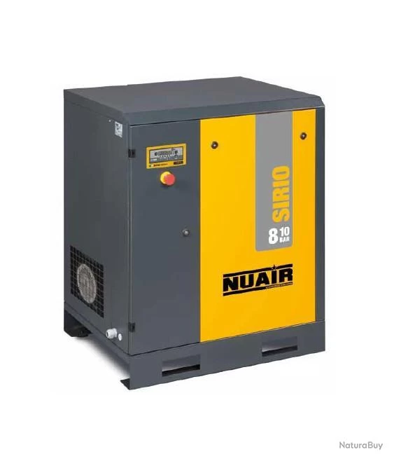 Compresseur Entraînement Courroie 10CV 7,5kW 400V Triphasé 8 Bar Carte électronique SIRIO 8/08 Nuair 1 Compresseur Entraînement Courroie 10CV 7,5kW 400V Triphasé 8 Bar Carte électronique SIRIO 8/08 Nuair