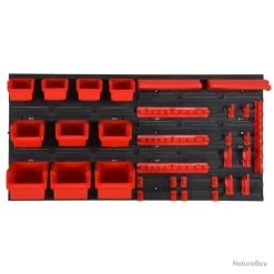 Ensemble D'étagères D'atelier 35 Pcs Rouge Et Noir 77x39 Cm PP 10 Ensemble D'étagères D'atelier 35 Pcs Rouge Et Noir 77x39 Cm PP -Des outils pour votre vie. 00005 Ensemble d etageres d atelier 35 pcs Rouge et noir 77x39 cm PP