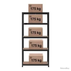 Étagère Charge Lourde étagère Métallique étagère D'atelier 90 X 40 X 180 Cm Supporte 5 X 175 Kg Gar 10 Étagère Charge Lourde étagère Métallique étagère D'atelier 90 X 40 X 180 Cm Supporte 5 X 175 Kg Gar -Des outils pour votre vie. 00005 Etagere charge lourde etagere metallique etagere d atelier 90 x 40 x 180 cm supporte 5 x 175 kg gar