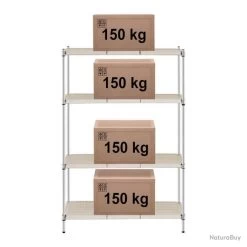 Étagère Charge Lourde Métallique Professionnel 120 X 60 X 180 Cm 1 000 Kg 14_0001507 -Des outils pour votre vie. 00005 Etagere charge lourde metallique professionnel 120 x 60 x 180 cm 1 000 kg 14 0001507