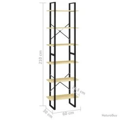 Étagère De Rangement 60 X 30 X 210 Cm Bois De Pin Massif 02_0000687 -Des outils pour votre vie. 00005 Etagere de rangement 60 x 30 x 210 cm bois de pin massif 02 0000687