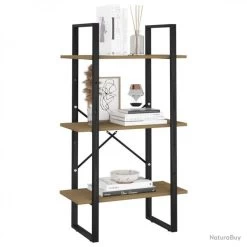 Étagère De Rangement Marron 60x30x105 Cm Bois De Pin Massif 806515 -Des outils pour votre vie. 00005 Etagere de rangement Marron 60x30x105 cm Bois de pin massif 806515