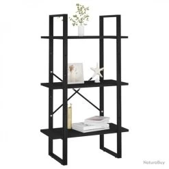 Étagère De Rangement Noir 60x30x105 Cm Aggloméré 806508 -Des outils pour votre vie. 00005 Etagere de rangement Noir 60x30x105 cm Agglomere 806508