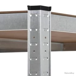 Étagère De Rangement Charge Lourde Robuste Atelier Garage Outils Argenté 90 X 90 X 180 Cm Acier Et -Des outils pour votre vie. 00005 Etagere de rangement charge lourde robuste atelier garage outils argente 90 x 90 x 180 cm acier et