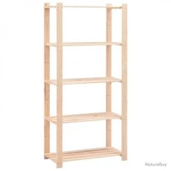 Étagères De Rangement à 5 Niveaux 3 Pcs 80x38x170 Cm Pin 250 Kg 3051114 -Des outils pour votre vie. 00005 Etageres de rangement a 5 niveaux 3 pcs 80x38x170 cm Pin 250 kg 3051114
