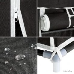 Penderie En Tissu 150 X 175 X 45 Cm Noir 2008208 -Des outils pour votre vie. 00005 Penderie en tissu 150 x 175 x 45 cm noir 2008208