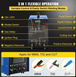 Poste à Souder Électronique TIG/MMA/Plasma Professionnelle 20-120 A 13 Poste à Souder Électronique TIG/MMA/Plasma Professionnelle 20-120 A -Des outils pour votre vie. 00005 Poste a Souder Electronique TIG MMA Plasma Professionnelle 20 120 A