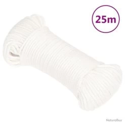 Corde De Bateau Blanc Complet 4 Mm 25 M Polypropylène
