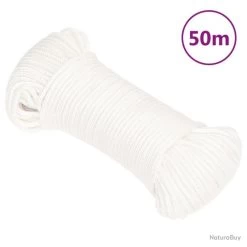 Corde De Bateau Blanc Complet 4 Mm 50 M Polypropylène