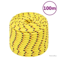 Corde De Bateau Jaune 14 Mm 100 M Polypropylène