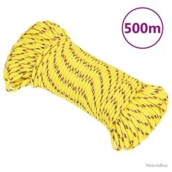 Corde De Bateau Jaune 5 Mm 500 M Polypropylène