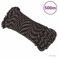 Corde De Bateau Noir 4 Mm 500 M Polypropylène