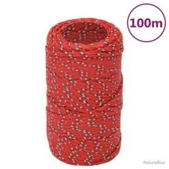 Corde De Bateau Rouge 2 Mm 100 M Polypropylène