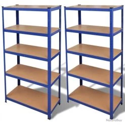 Étagère De Rangement 2 Pcs Bleu 270565 -Des outils pour votre vie. 00006 Etagere de rangement 2 pcs Bleu