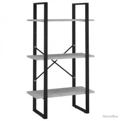 Étagère De Rangement Gris Béton 60x30x105 Cm Aggloméré 806511 -Des outils pour votre vie. 00006 Etagere de rangement Gris beton 60x30x105 cm Agglomere 806511