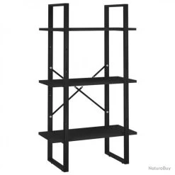 Étagère De Rangement Noir 60x30x105 Cm Aggloméré 806508 -Des outils pour votre vie. 00006 Etagere de rangement Noir 60x30x105 cm Agglomere 806508