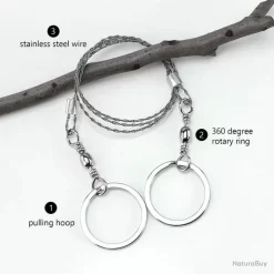 Scie à Chaine à Main Scies De Fil En Acier Inoxydable Outil De Survie + Gant (4 Scie à Mains) -Des outils pour votre vie. 00006 Scie a Chaine a Main Scies de Fil en Acier Inoxydable Outil de Survie Gant 4 Scie a mains