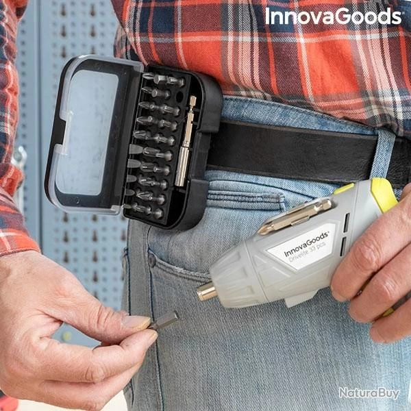 Tournevis électrique Sans Fil Multifonction Avec Accessoires 33 Pièces InnovaGoods® Drivelite 6 Tournevis électrique Sans Fil Multifonction Avec Accessoires 33 Pièces InnovaGoods® Drivelite – Image 6