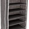 Armoire étagères à Chaussures En Tissu Pliante 36 Paires De Chaussures Gris 13_0000255
