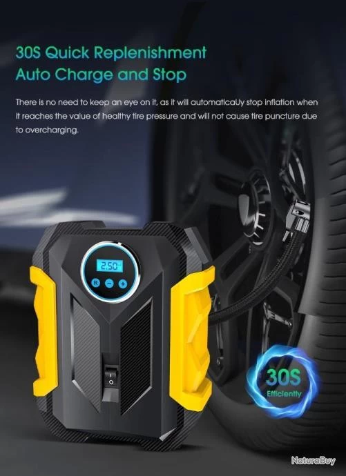 Carsun Gonfleur Compresseur Numérique Portable Idéal Pneus Matelas Gonflables Ballons Camping Plein 7 Carsun Gonfleur Compresseur Numérique Portable Idéal Pneus Matelas Gonflables Ballons Camping Plein – Image 7