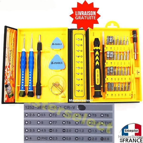KIT DE DEMONTAGE REPARATION POUR TELEPHONE ECRAN VITRE PORTABLE VENTOUSE TOURNEVIS OUTILS 1 KIT DE DEMONTAGE REPARATION POUR TELEPHONE ECRAN VITRE PORTABLE VENTOUSE TOURNEVIS OUTILS
