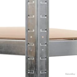 Lot De 10 étagères De Rangement Charge Lourde Robuste Atelier Garage Outils 90 X 40 X 180 Cm Argent -Des outils pour votre vie. 00007 Lot de 10 etageres de rangement charge lourde robuste atelier garage outils 90 x 40 x 180 cm argent