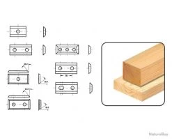 Lot De 10 Plaquettes Réversibles Au Carbure 12x29,5mm Leman