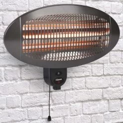 Chauffage Mural De Patio KA-5286 2000 W Quartz Noir 431248 -Des outils pour votre vie. 00008 Chauffage mural de patio KA 5286 2000 W Quartz Noir