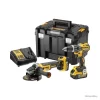 Coffret 2 Outils Perceuse à Percussion + Meuleuse 18V 2x5Ah DCK2080P2T DeWalt