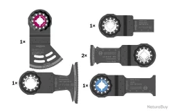 Coffret De 6 Lames Starlock Spécial électricien Et Plaquiste Pour Outils Multi-fonctions Bosch -Des outils pour votre vie. 00008 Coffret de 6 lames Starlock special electricien et plaquiste pour outils multi fonctions Bosch