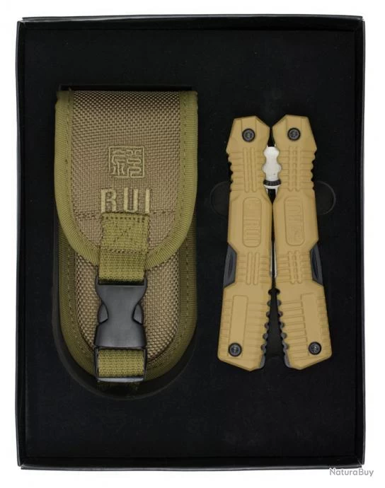 Outillage Sur Pince Multifonction RUI Couleur Sable (Titanium) 9 Fonctions 1 Outillage Sur Pince Multifonction RUI Couleur Sable (Titanium) 9 Fonctions