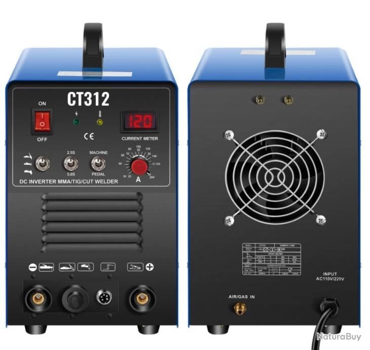 Poste à Souder Électronique TIG/MMA/Plasma Professionnelle 20-120 A 8 Poste à Souder Électronique TIG/MMA/Plasma Professionnelle 20-120 A – Image 8