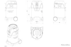 Aspirateur Eau Et Poussières 1250 W 210 HPa 3600 L/min Réservoir 30 L ASA 30 L PC Inox Metabo -Des outils pour votre vie. 00009 Aspirateur eau et poussieres 1250 W 210 hPa 3600 l min reservoir 30 L ASA 30 L PC Inox Metabo