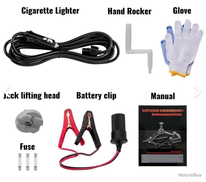 Cric Électrique à Ciseaux, DC 12 V 3 Tonnes 9 Cric Électrique à Ciseaux, DC 12 V 3 Tonnes – Image 9