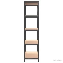 Étagère De Rangement 5 Niveaux Anthracite Acier Bois Ingénierie -Des outils pour votre vie. 00009 Etagere de rangement 5 niveaux Anthracite Acier bois ingenierie