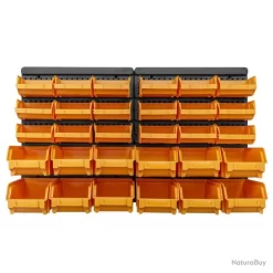 Kit De Bacs De Stockage Et Panneaux Muraux 32 Pcs Jaune Et Noir 8 Kit De Bacs De Stockage Et Panneaux Muraux 32 Pcs Jaune Et Noir -Des outils pour votre vie. 00009 Kit de bacs de stockage et panneaux muraux 32 pcs Jaune et noir