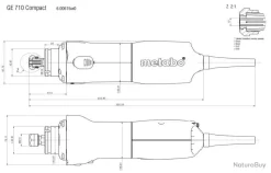 Meuleuse Droite 710W 43mm GE 710 Compact Metabo -Des outils pour votre vie. 00009 Meuleuse droite 710W 43mm GE 710 Compact Metabo