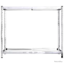 Porte-pneus à 2 Niveaux 4 Pcs Argenté 110x40x110 Cm Acier -Des outils pour votre vie. 00009 Porte pneus a 2 niveaux 4 pcs Argente 110x40x110 cm Acier