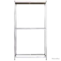 Porte-pneus à 2 Niveaux 4 Pcs Argenté 110x40x180 Cm Acier -Des outils pour votre vie. 00009 Porte pneus a 2 niveaux 4 pcs Argente 110x40x180 cm Acier